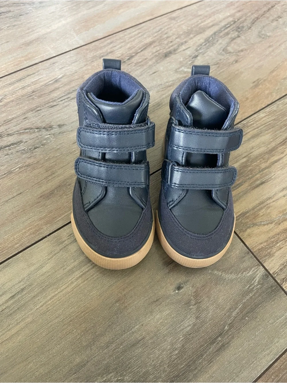 Cat & Jack Boys Toddler High-Top navy blue Sneakers winter boots Size 6 Like New